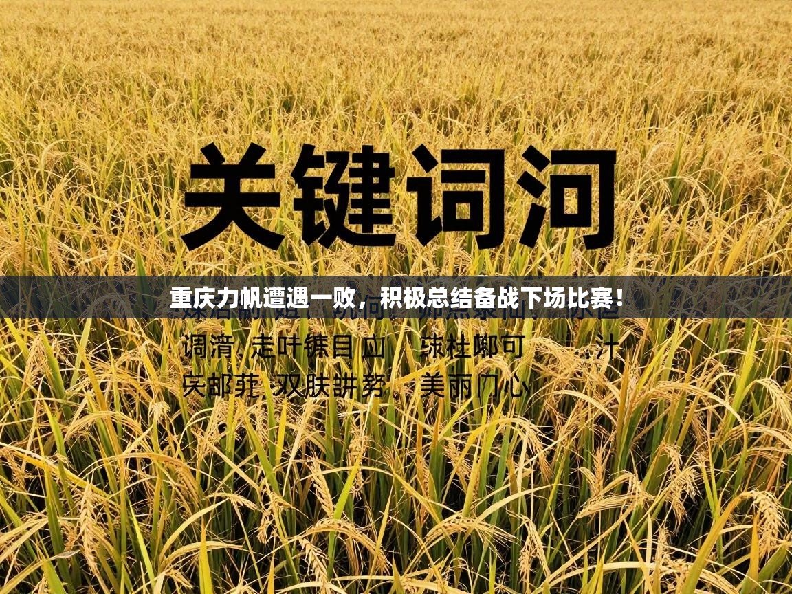 重庆力帆遭遇一败，积极总结备战下场比赛！  第1张